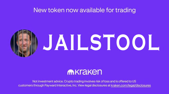 喜讯：Kraken宣布上架Meme币JAILSTOOL！币价24小时内暴涨五万倍又急跌