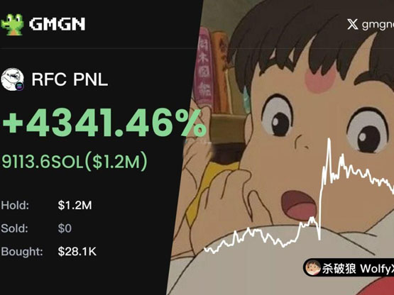 喜讯Meme币RFC逆势市值破一亿美元！KOL分享交易该币种的心路历程