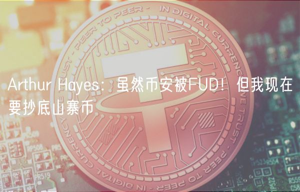 Arthur Hays：虽然币安被FUD！但我现在要抄底山寨币