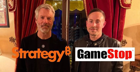 GameStop有意进军比特币？其CEO晒与Micheal Saylor合照 GME单日飙涨9.7%